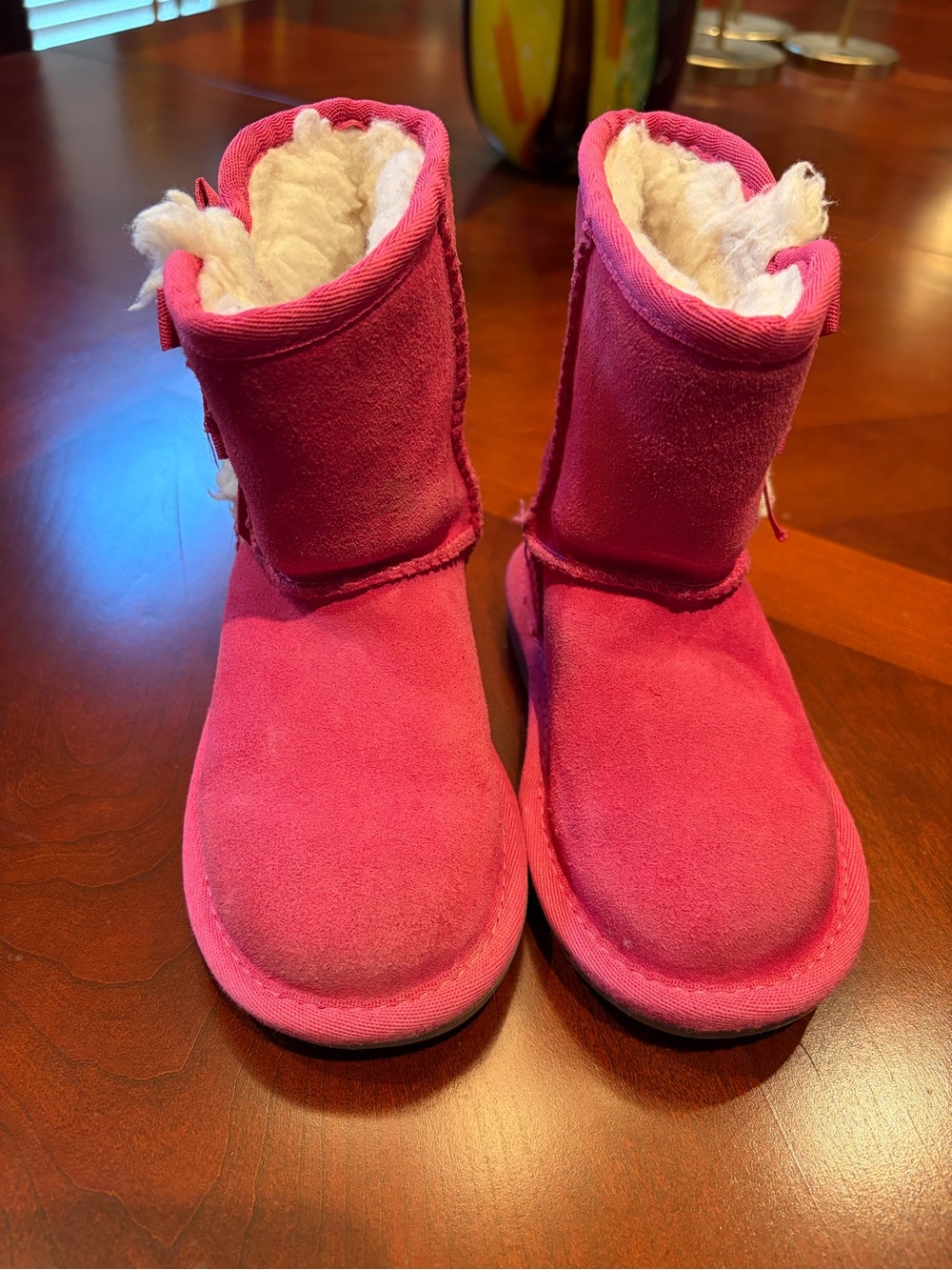 Kids Pink Faux-Shearling Winter Koolaburra by UGG Boots…